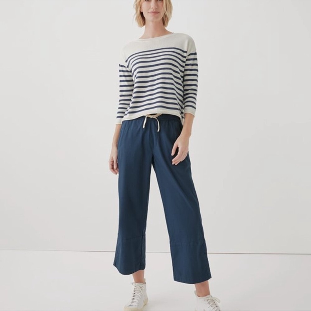 Pact Navy Wide Leg Pants